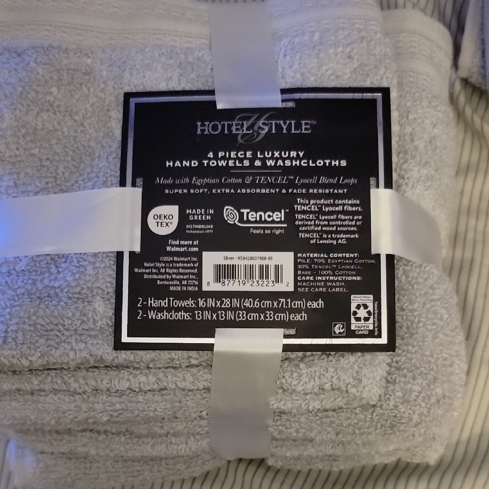 Hotel Collection Gray Hand Towels Premium Quality
